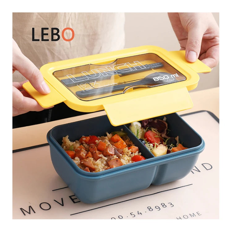 Custom logo School Plastic Children Carry-all Lunch Box Set for Kids
