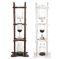 W  BD25 2500ml Coffee Accessories Retro Ice Cold Brew Dripper Coffee Maker in Wooden Base and Borosilicate Resistant Glass