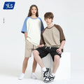 YLS1174 210GSM Twill Fabric Tagless T Shirts Cotton Splice Two Tone Ringer Premium Oversized Tshirt High Quality Men