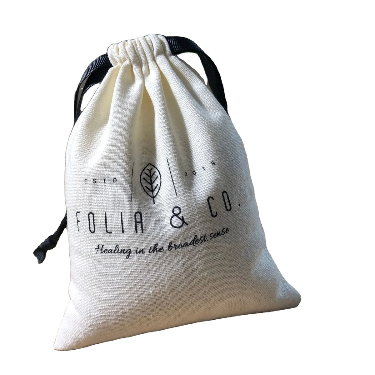 Custom Logo Printed Eco-Friendly Cotton Linen Small Size Rope Handle Candle Soap Pouch Patterned Letter Design Drawstring Bag