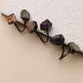 Bohemian Style Natural Stone Gemstone Rings with Antique Bronze Plating Women Gift Jewelry