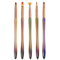 Gel Nail Polish Nail Art Brush Rainbow Handle Drawing Pen Nail Art Extremely Fine Liner Brush Beauty Painting Brush