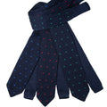 Polka Dots Polyester Ties Knitted Neck Tie With Arrow End Knit Tie Design