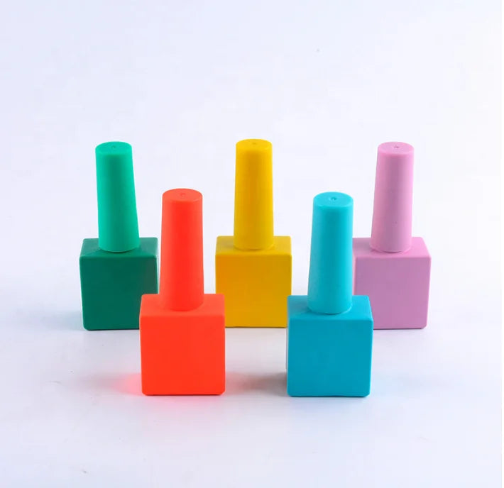 15Ml 20Ml 25Ml 30Ml Round Cap Brush Pink Nail Polish Bottle Nail Remover Glue Water Bottle