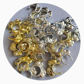 100Pcs Cute Resin Mouse Head Flat Back Mouse Ears Cabochon Scrapbooking Fit Phone Deco Parts DIY Hair Bows Center Accessories