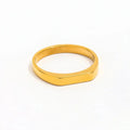 Fenny 18K Gold Plated Non Tarnish Simple Fashion D-shaped Ring Designer for Women Stainless Steel Wholesale Jewelry