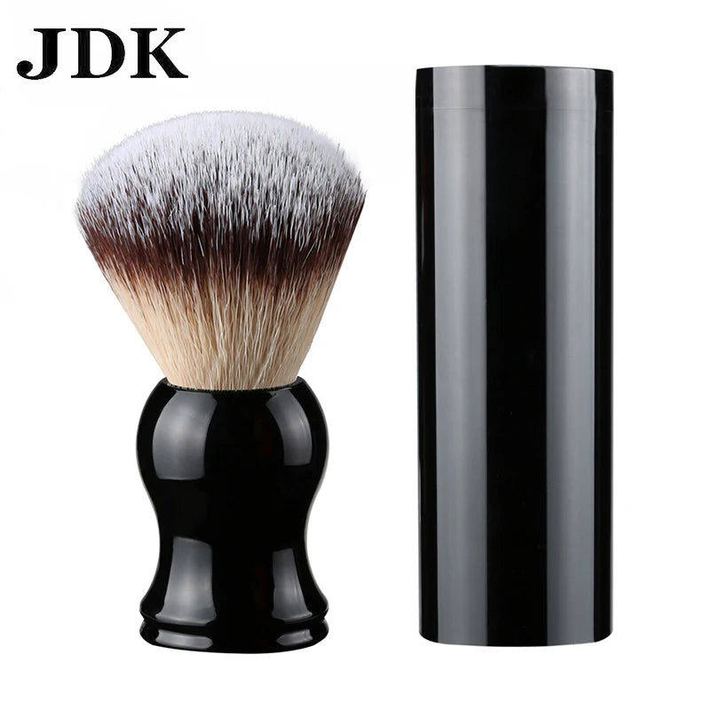 Resin Handle Black Shaving Brush Box Men Beard Shaving Brush with Container