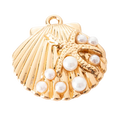 DIY Jewelry Accessories Bracelet Necklace Gold Oil Dripping Alloy Pendant Earring Pendant Conch Pearl love Shell Bracelet Neckla