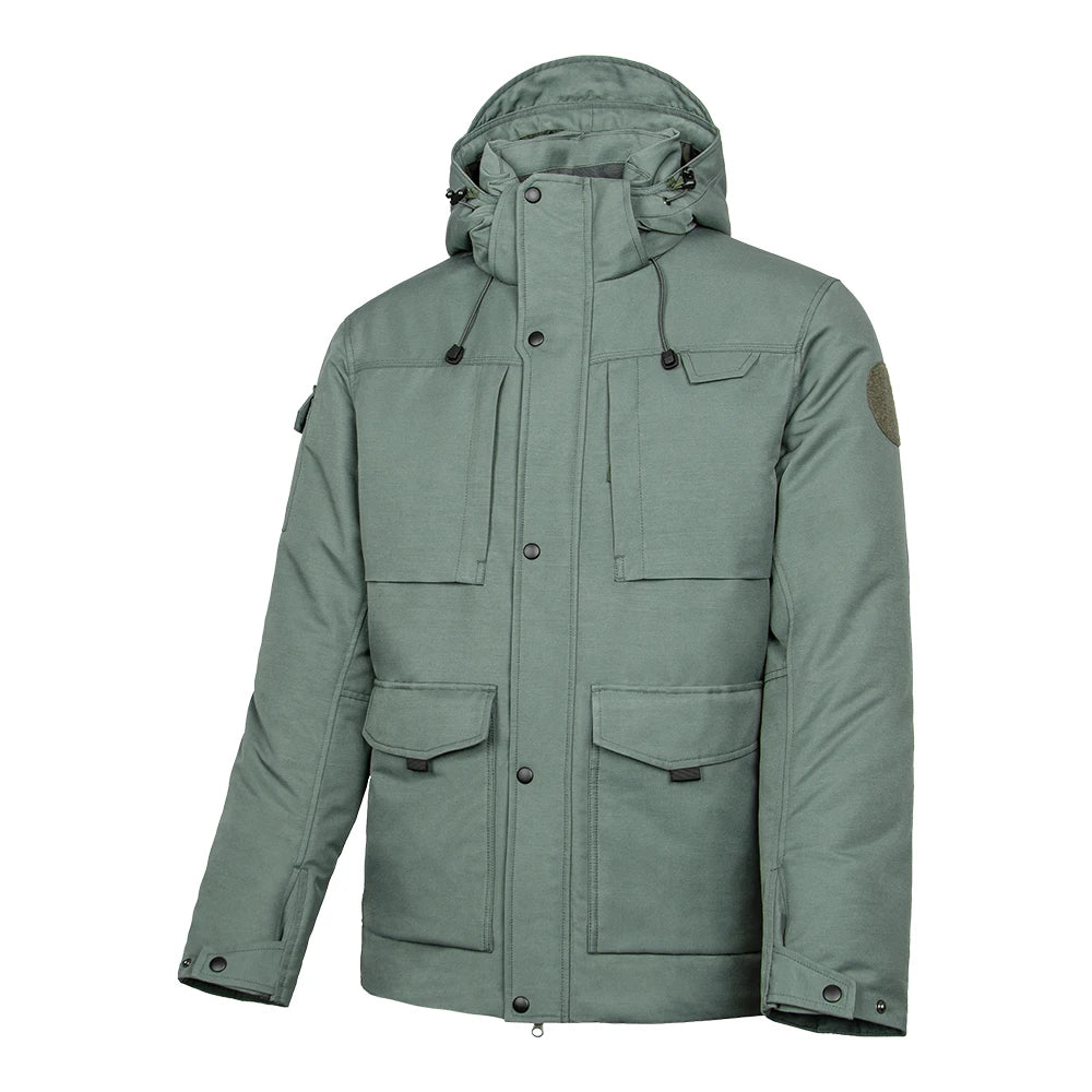 Oversized Men's Winter Camouflage Hooded Waterproof Fleece Jacket Thick Warm Outdoor Parka