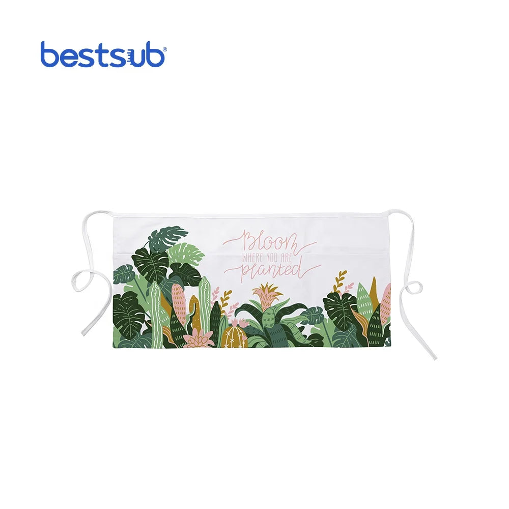 Wholesale High Quality Custom Sublimation Blanks Cotton Bib Sleeveless Kitchen Apron Logo Cleaning