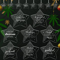 Customized Acrylic Christmas Tree Hanging Ornament Star Shaped Xmas Decor with UV Printing Unique Xmas Acrylic Ornament