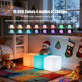 Modern LED Light Cube Table and Chair Set Outdoor Dining for Bars Hotels and Halls Made of Plastic