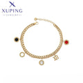 T000671776 XUPING JEWELRY 14K Gold Color Stainless Steel Colorful Other Fine Fashion Friendship Jewelry Women Bracelet