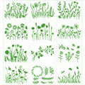 Stencils for Drawing Flowers Sunflower/Daisy/Tulip/ Wildflower Stencil Set