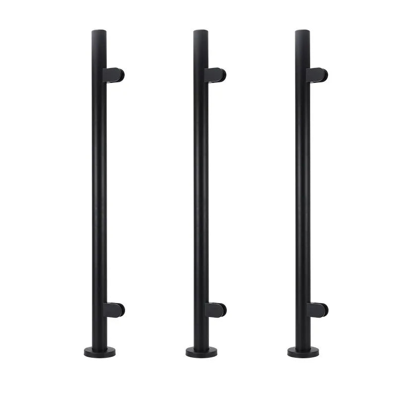 EKOO Traditional Stainless Steel Post Holding 10mm 12mm Tempered Glass for Apartment Use Flooring Mounted