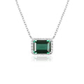 1ct Emerald Loose Gemstone 925 Sterling Silver Jewelry Necklaces Pendant