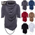 Liu Ming Fall Fashion Men Casual New Arrivals Short Sleeve Pullover Hooded Slim Fit Male T Shirt
