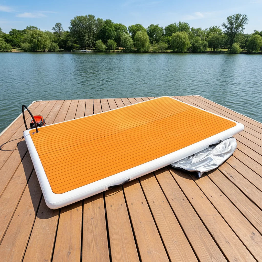 Inflatable Yacht Dock Leisure Island Inflatable Platform Floating Water Platform for Sea