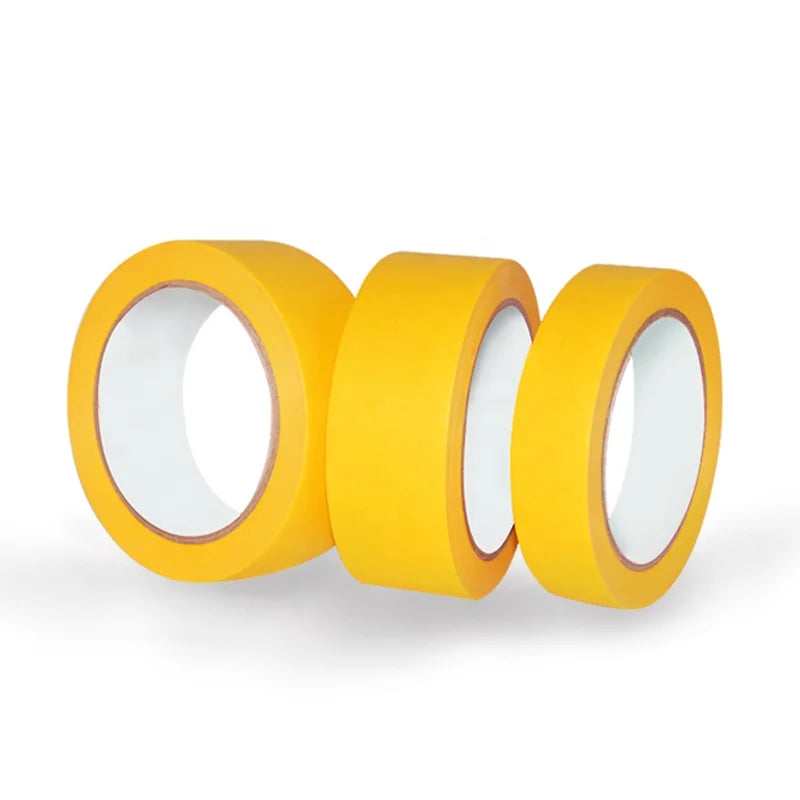 1.41inch Wide Single Sided Pressure Sensitive Rubber Adhesive Masking Tape Yellow Orange Auto Body Paint Bulk