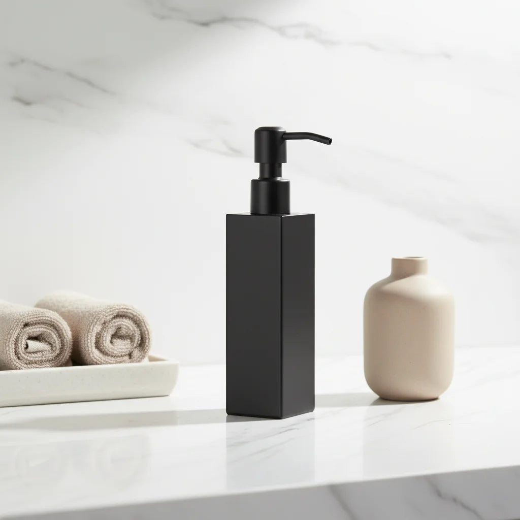 Wholesale Wall Mounted Black Stainless Steel Hand Soap Dispenser for Bathroom for Hotels Foam Liquid Soap Application