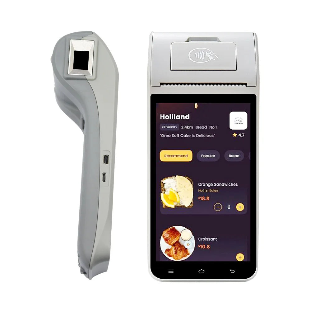 ZCS Z91 QR Code Reader Hardware NFC Card Reader Android POS System With Fingerprint Optional