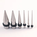 Evorte Children's Wedding 6-25mm 316L Stainless Steel Spiral Tapers Ear Plugs Tunnels Ear Expander Gauges Stretcher Kits