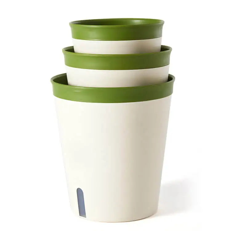 BRICE Double Layer Design Self Watering Cute Water Level Monitoring Outdoor Plastic Lazy Plastic Flower Pots