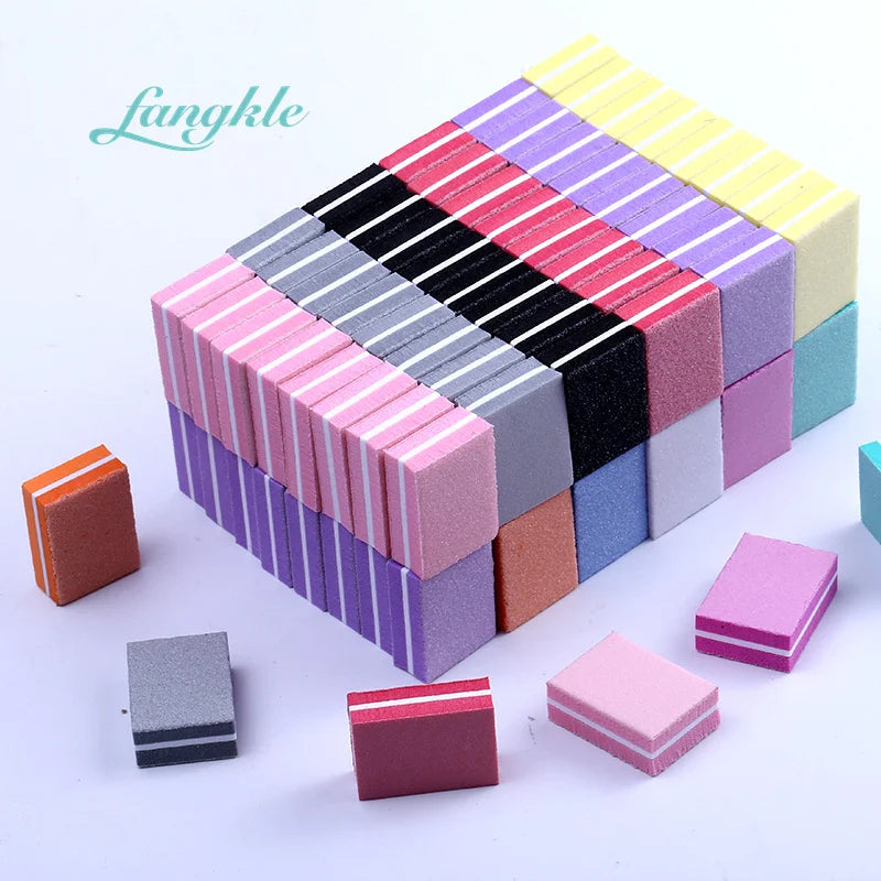 Fangkle Nail Supplies Wholesale Mini Nail Buffer Block Double Sides Mini Buffer Disposable Nail Buffers