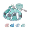 Customized Lightweight Leather Polyester Rubber Waterproof Reflective Solid Dog Harness Leash Set Soft Fashion No Pull