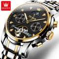OLEVS 6678 Relogio Factory Custom Watch Skeleton Stainless Steel Mechanical Automatic Watches for Mens Watches Luxury