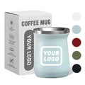 Logo Custom Coffee Mug  240ml Hammer Paint Double Walled 304 Stainless Steel Vacuum Car Tea Water Cup Colors Outdoor