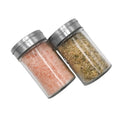 Spice Jar with Stainless Steel  Cap/Dredge Salt Sugar Spice Pepper Shaker Can with Rotating Cover