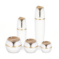 Factory Price 10ml 20ml 30ml Empty Skin Care Lotion Small Face Cream White Unique Packaging Round Cosmetic Bottle and Jar