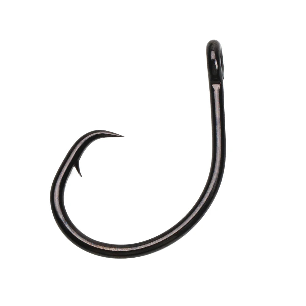 4# - 10/0 Short Shank Wide Mouth Inline Circle Hooks High Carbon Steel Heavy Bait Fishing Hooks for Sea Bass Catfish Walleyes