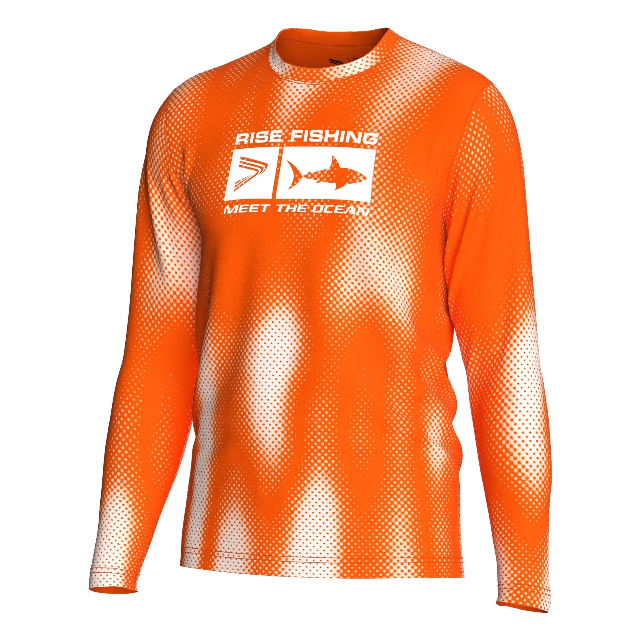 Safety Men's Fishing Shirt Neon Printing UPF50+ Stretchy Sweat-wicking for Boat Kayak Fishing