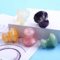 Wholesale Mixed Pink Crystal Stone Facial Massage Rose Quartz Crystal Mushroom Massager