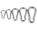Wholesale Metric 304 Stainless Steel Key Chain with Spring Snap Buckle Carabiner Hook for Climbing