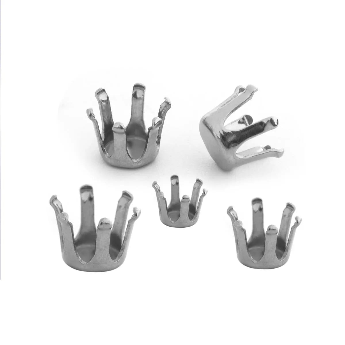 Stainless Steel Six Claws Clasp Blank Base DIY Crystal Rhinestone Earring Back Ear Stud Claw Setting Jewelry Findings