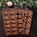 Hot Sale Xmas Themed Molds Silicon Molde Silicone Baking Mold for Chocolate Cake Candy Biscuit