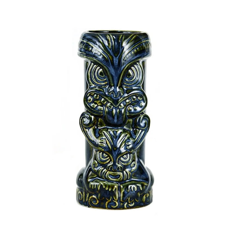 Wholesale 450ml Owl Totem Ceramic High Temperature Firing Hawaii Tiki Mug Cups Ceramic Mug