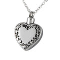 Children's Cremation Heart Urn Stainless Steel Ashes Jewelry Necklace Pendant Memento Flower Keepsake Funeral Gift