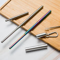 New Style Reusable Stainless Steel Collapsible Metal Telescopic Straw Colorful Straw MegaBDM