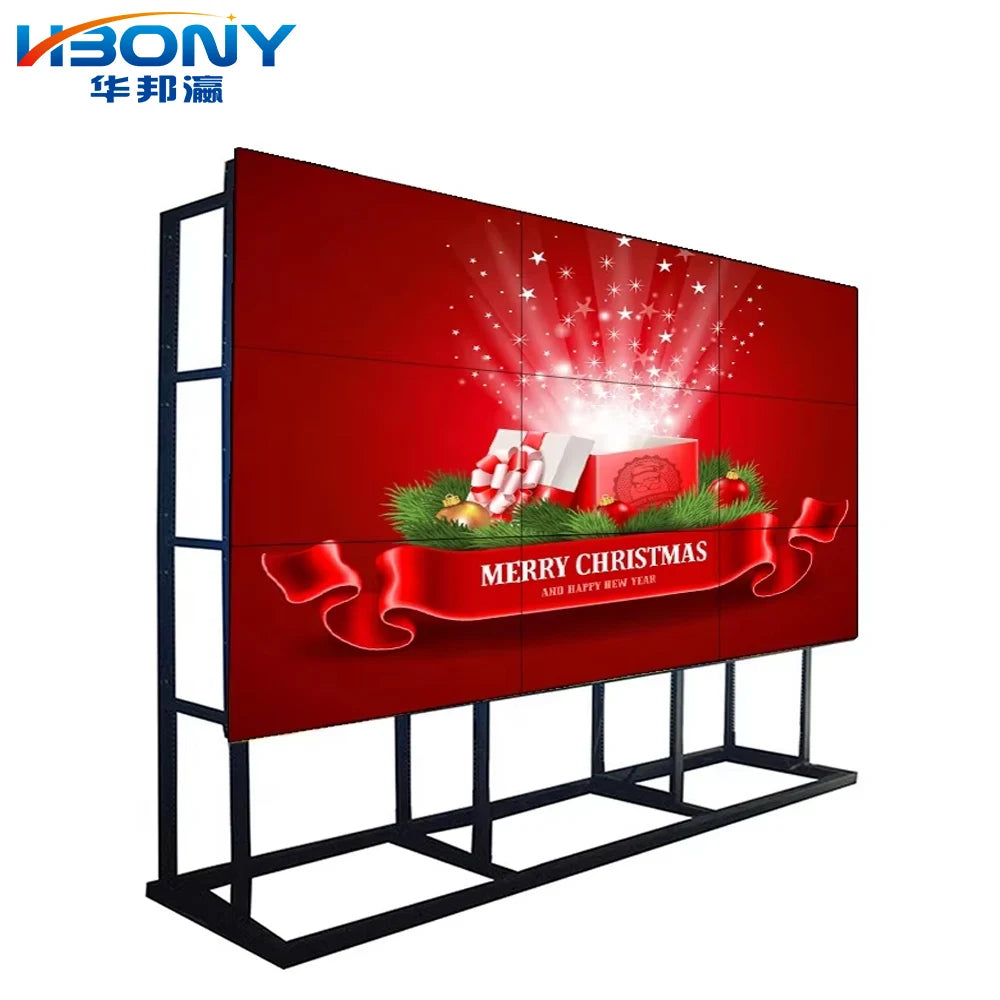 LCD Commercial Digital Advertising Display Screen 3x3 Video Wall