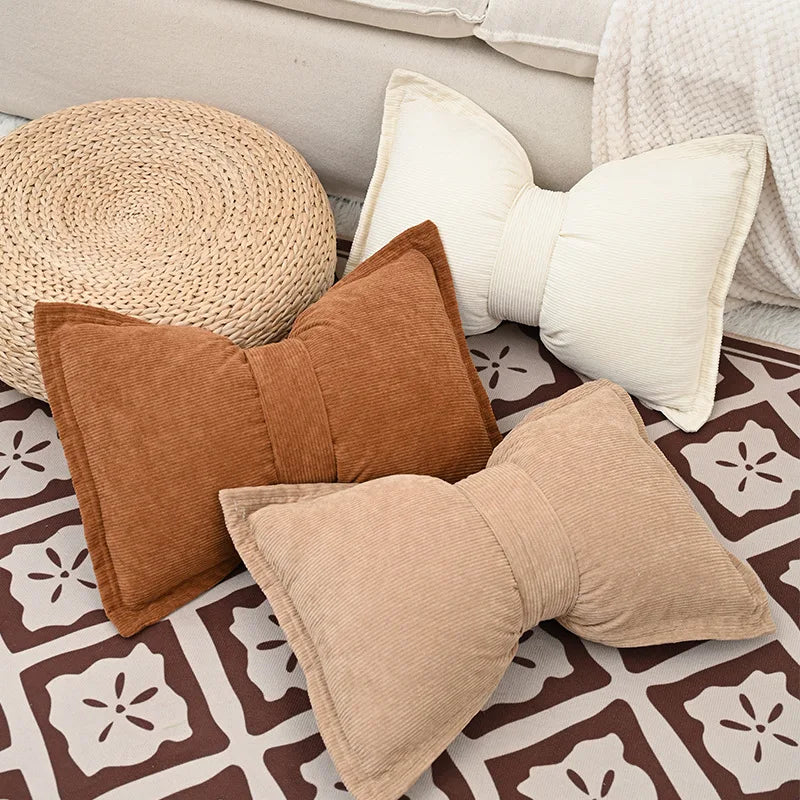Nordic Instagram Style Living Room Sofa Pillow Bow Cushion Sample Room Bedside Pillow Cushion Cover