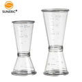 20ml/40ml Double Jigger Bartender Measuring Cup Transparent Resin Double Cocktail PC Plastic Jigger