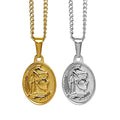 316L Stainless Steel Centurion Necklace Army Soldier Portrait Medal Pendant18k Gold Plated Roman Centurion Necklace Jewelry