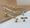 Hot Sale Luxury Gold Chrome Silver Brass Kitchen Handles Copper Cupboard Wardrobe Closet Pull Drawer Knob