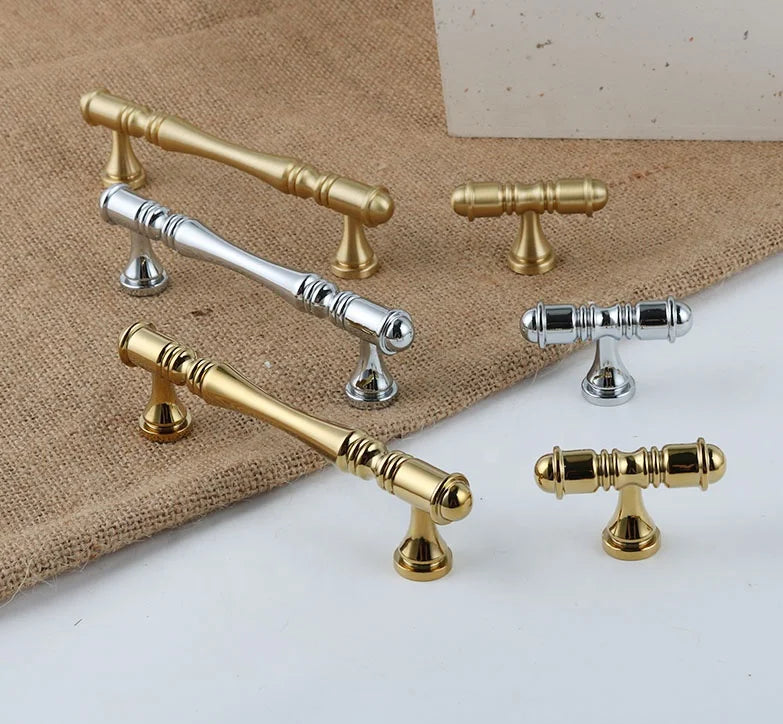 Hot Sale Luxury Gold Chrome Silver Brass Kitchen Handles Copper Cupboard Wardrobe Closet Pull Drawer Knob