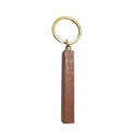 Rectangular Beech Wood Blank Wooden Bar Keychain 4 Sided Laser Engraving Wood Keychain for DIY Gift
