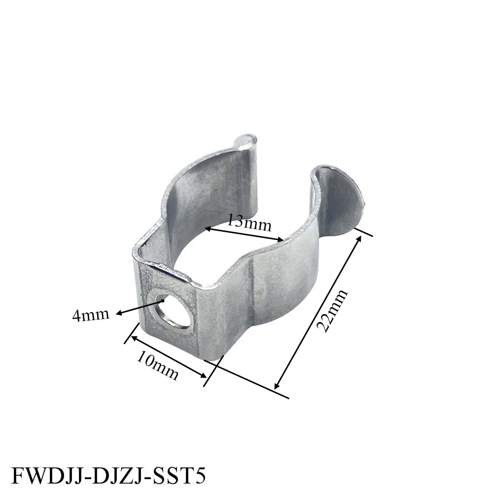 Finewe Wholesale Galvanze Fluorescent Lamp Accessories T4/T5 Double Side Plated Bracket Fixed Hold Lamp Metal Spring Clip Buckle